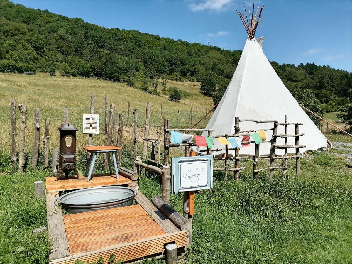 Zuruck Zur Natur - Urlaub Im Zirkuswagen, Sommeratelier Oder Schindelwagen Adenbach Extérieur photo